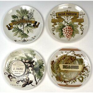 Set 4 POTTERY BARN 7" Appetizer Cheese Charcuterie Cocktail PLATES Ceramic EUC